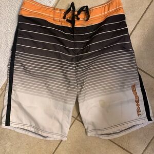 UT Men's Orange and Gray Swim Shorts